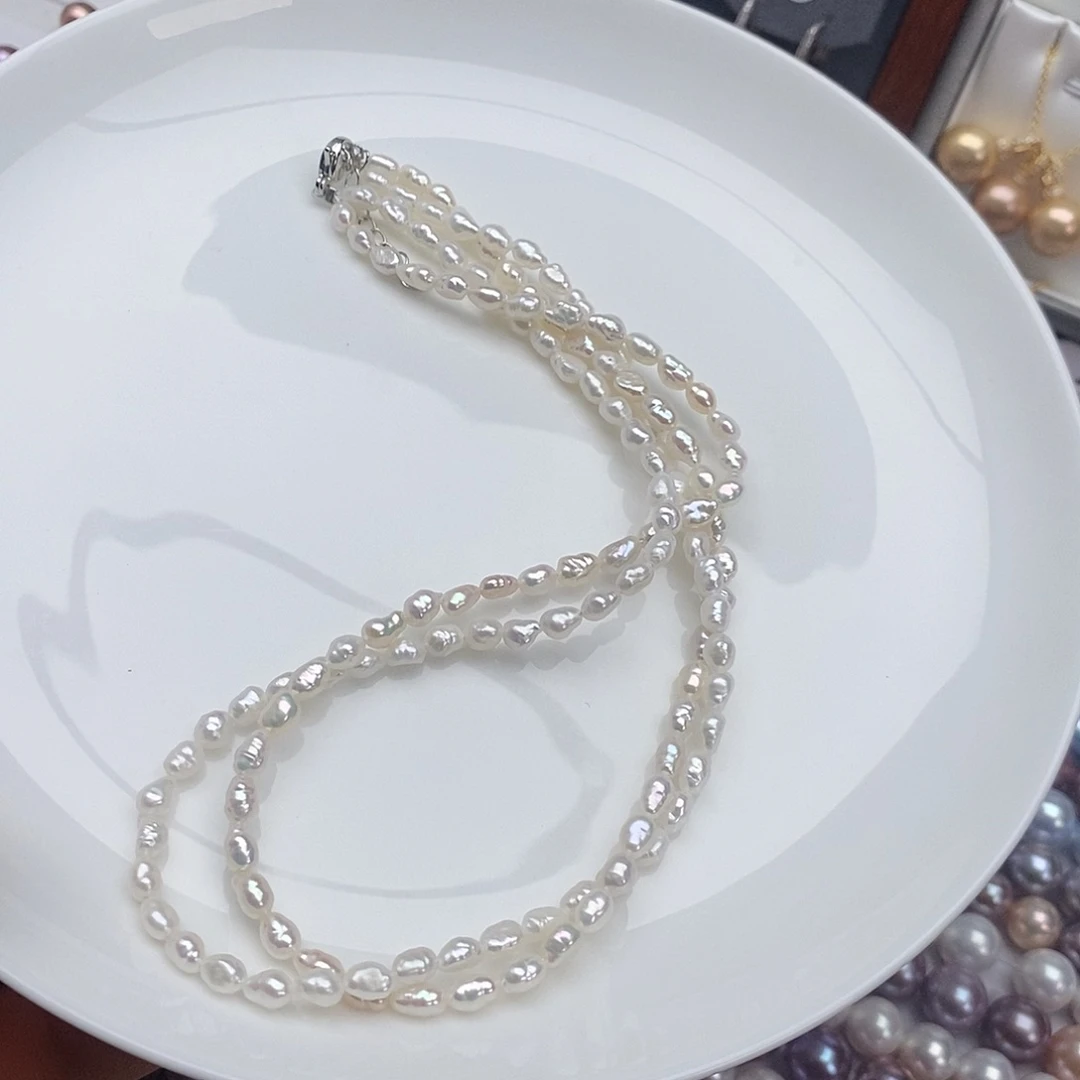 淡水珍珠颈饰银S925镶嵌