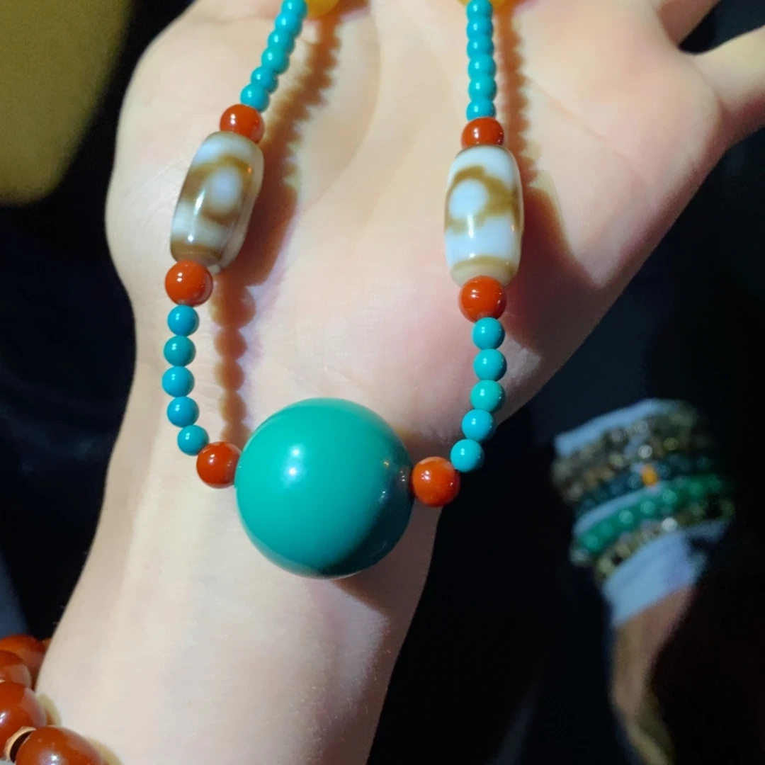 非金属天然原矿松锁骨链