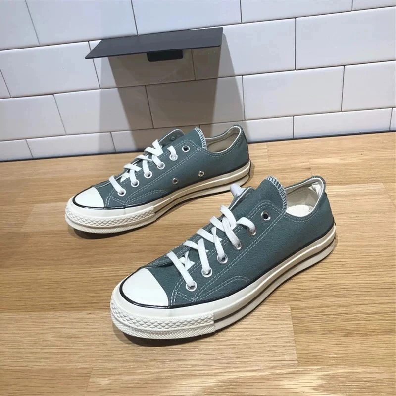 CONVERSE匡威新款1970S松子绿色低帮男女休闲鞋透气帆布鞋A06524C