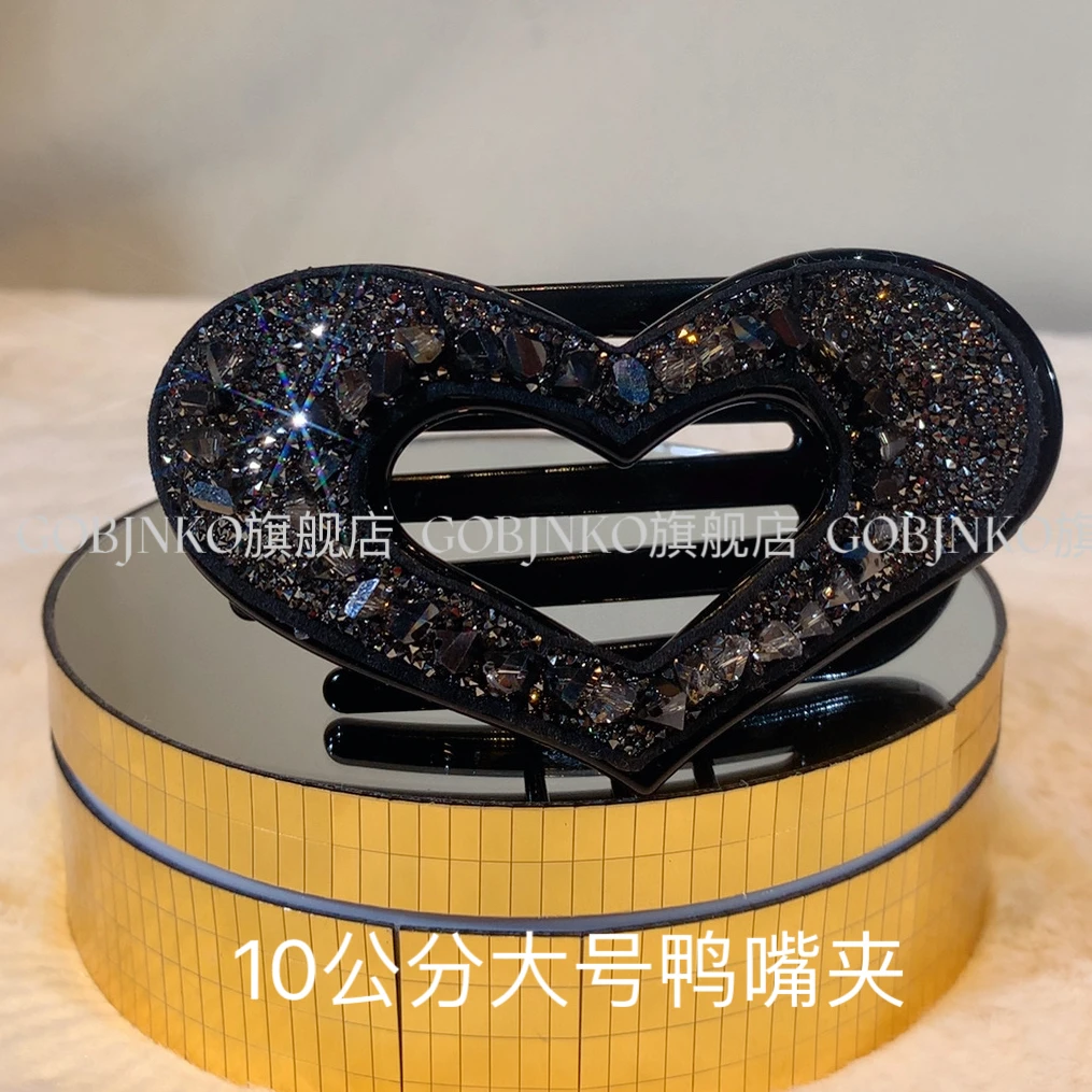 GOBJNKO时尚OL商务/OL女抓夹日韩发夹发卡镶嵌法式ins风优雅百搭