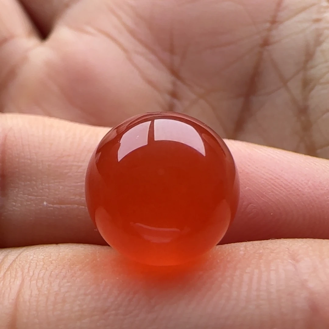 南红玛瑙未镶嵌圆珠12.3