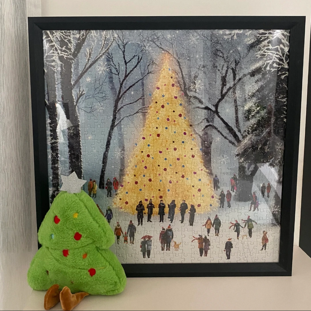 冬日颂歌木质拼图圣诞异形新年礼物成人解压益智玩具生日礼物装饰
