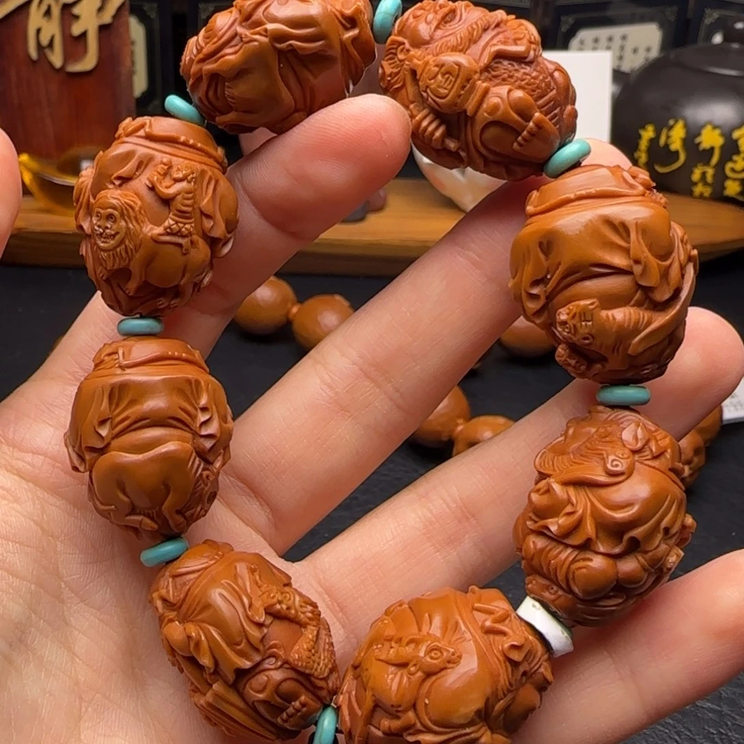 橄榄核手串/手链瑞兽钟馗