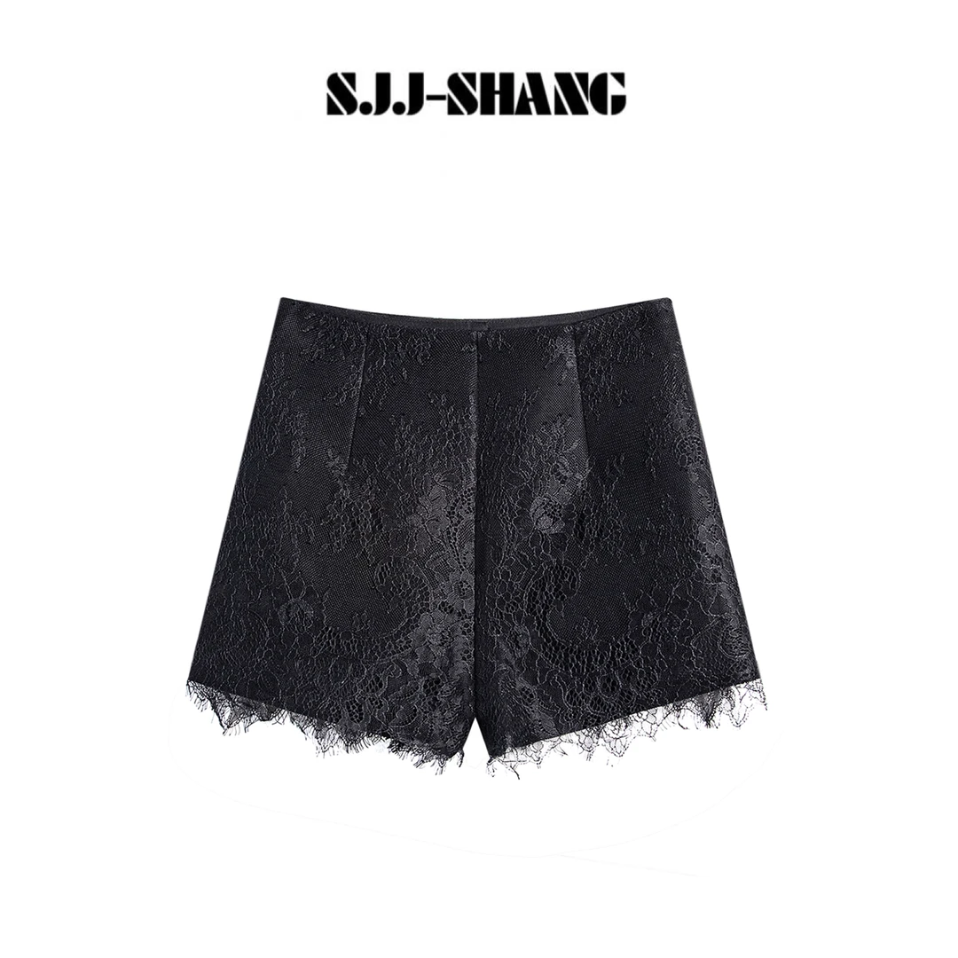 SJJ-SHANG【气质蕾丝】25ss新品重工轻奢蕾丝亲肤半身裙q134750p