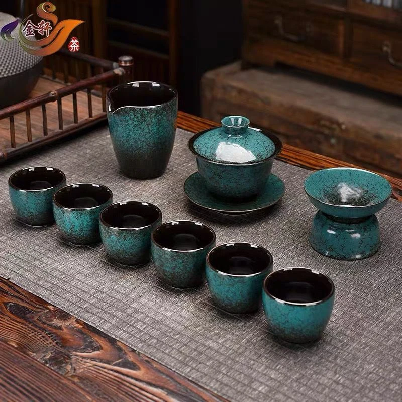 A 11绿色功夫茶具高端创意茶具礼盒装
