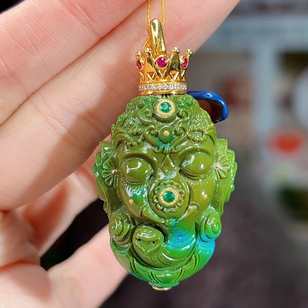 绿松石18K金镶嵌珠宝奇石