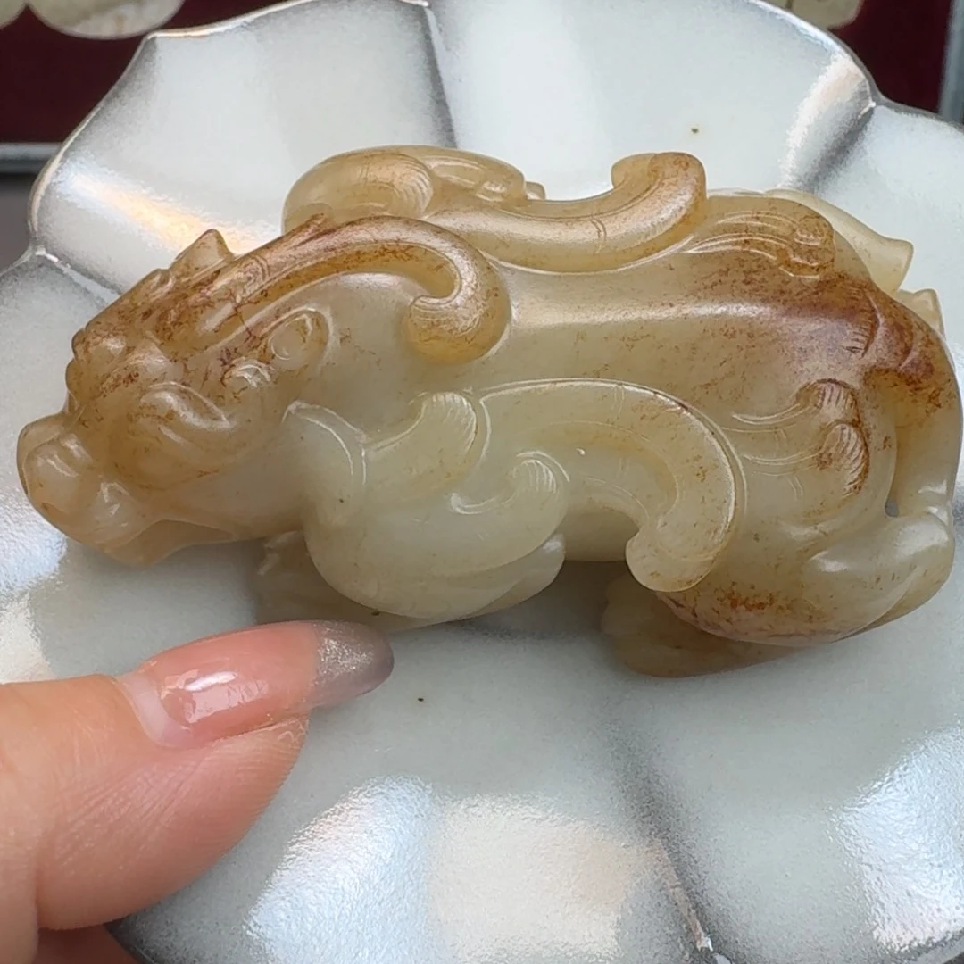 摆件陶万*然佩戴瓷器的