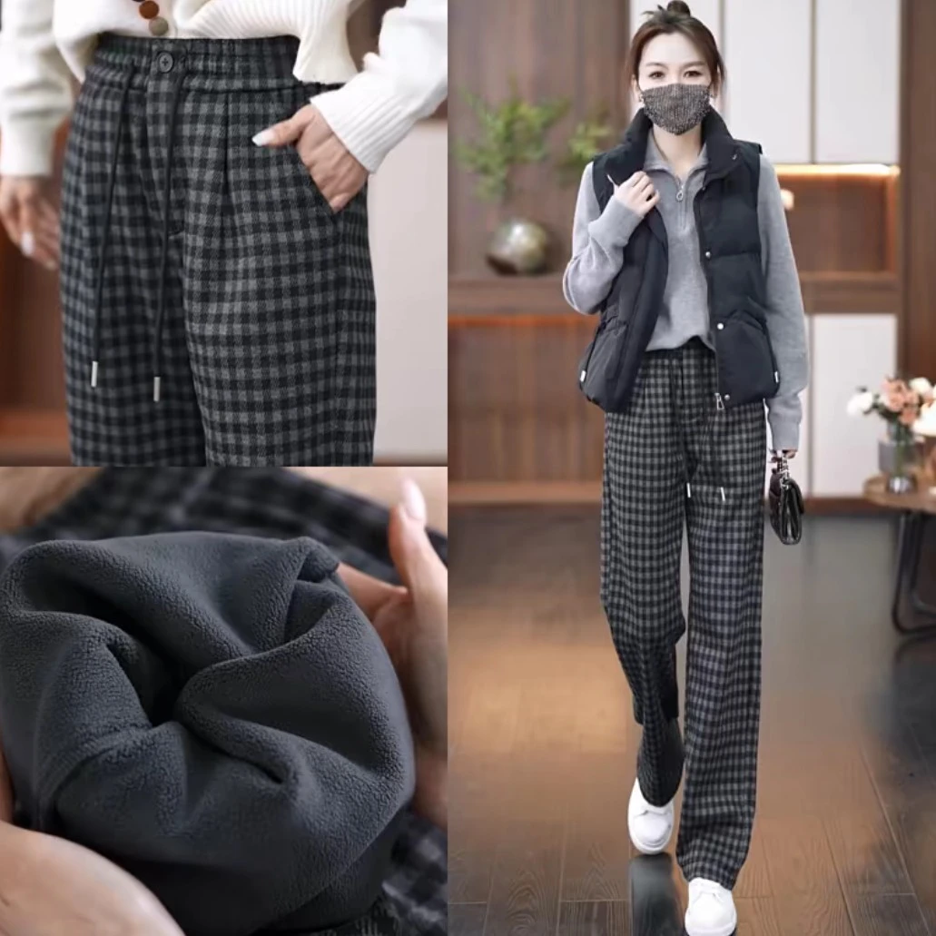 秋冬高档醋酸羊绒复合布料斜纹阔腿裤厚弹力裙子西装外套服装面料