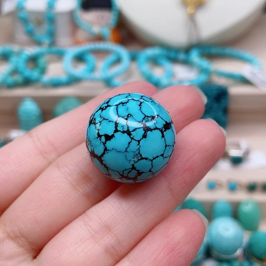 绿松石乌兰花圆珠22未镶嵌