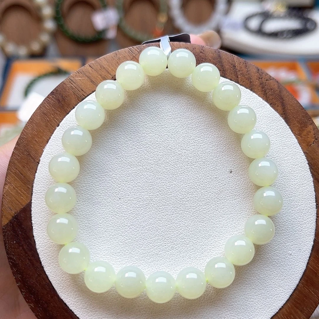 和田玉未镶嵌手串A19卡8