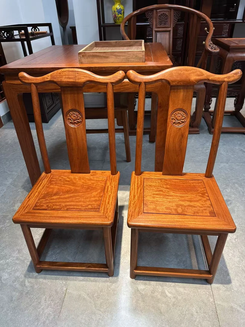 缅花小官帽靠背椅子榫卯结构尺寸【cm】：坐板38*34坐高34*背高80