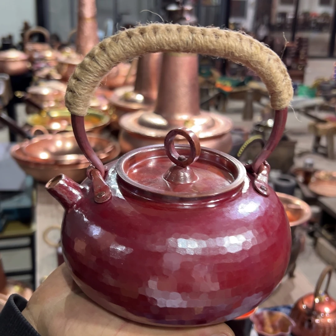 紫铜高工艺烈焰壶。
