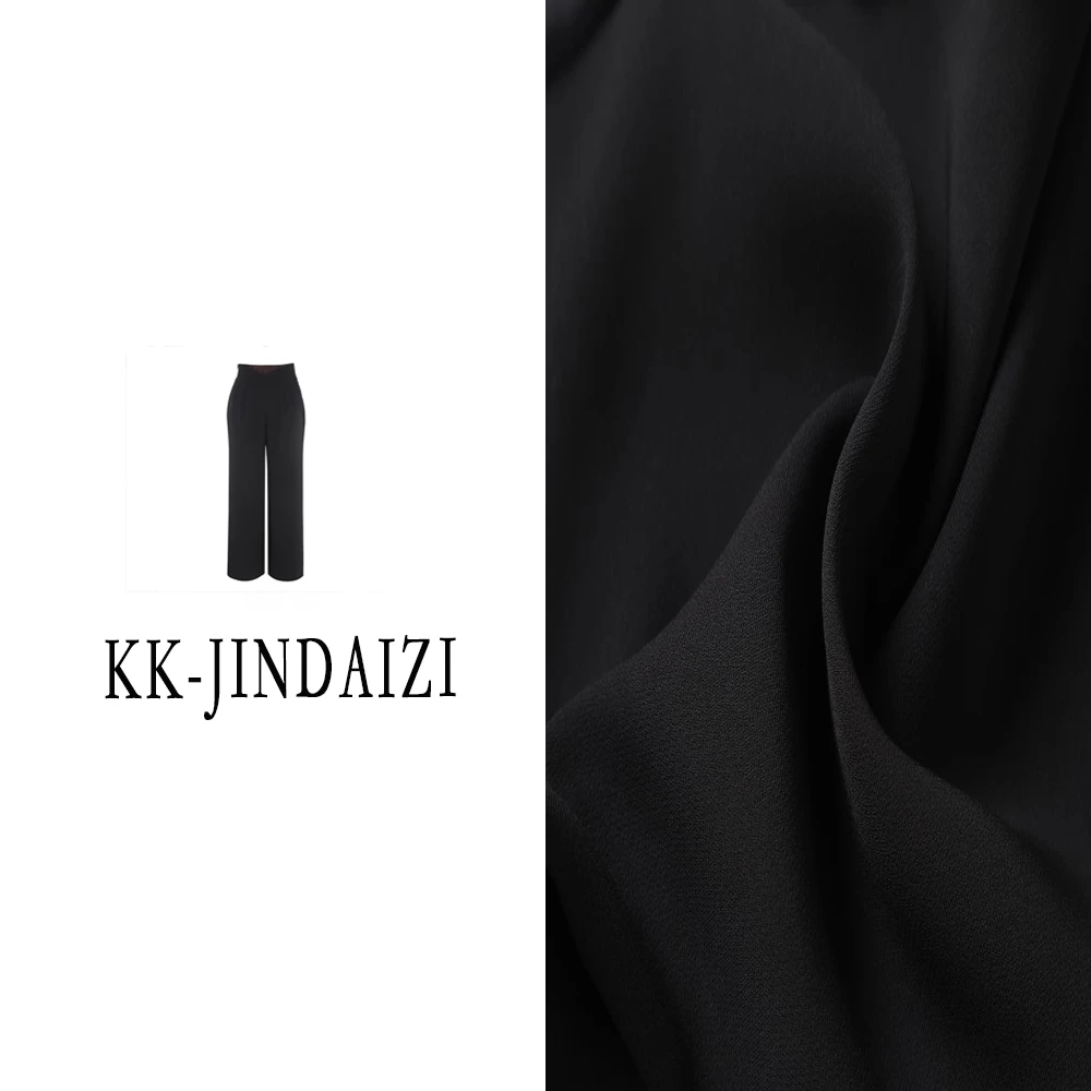 腰前褶皱阔腿西装裤女垂感长裤0068