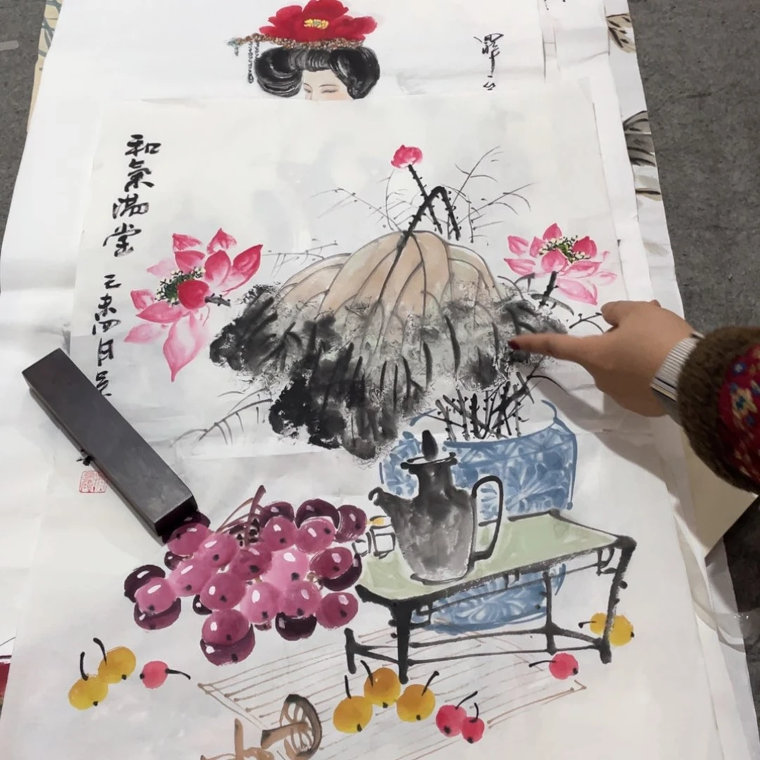 国画国画作品画心一张