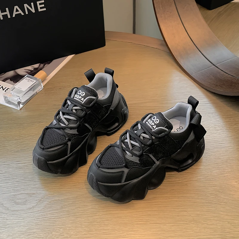 领跑女鞋厚底超火老爹鞋女2025新款春季爆款休闲鞋增高运动鞋L282