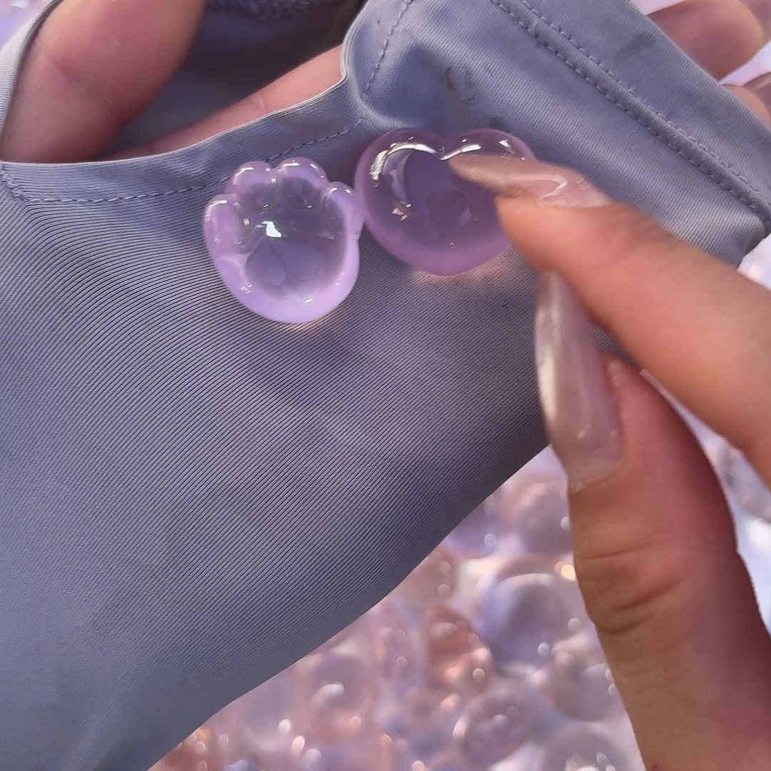 爱***雾水晶珠宝半成品未镶嵌天然粉水占孔，打孔不退换