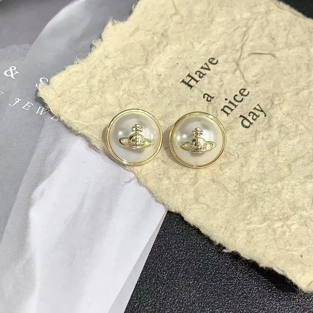 铜合金仿珍珠耳饰 轻奢925银针2025新款爆款气质高级耳钉