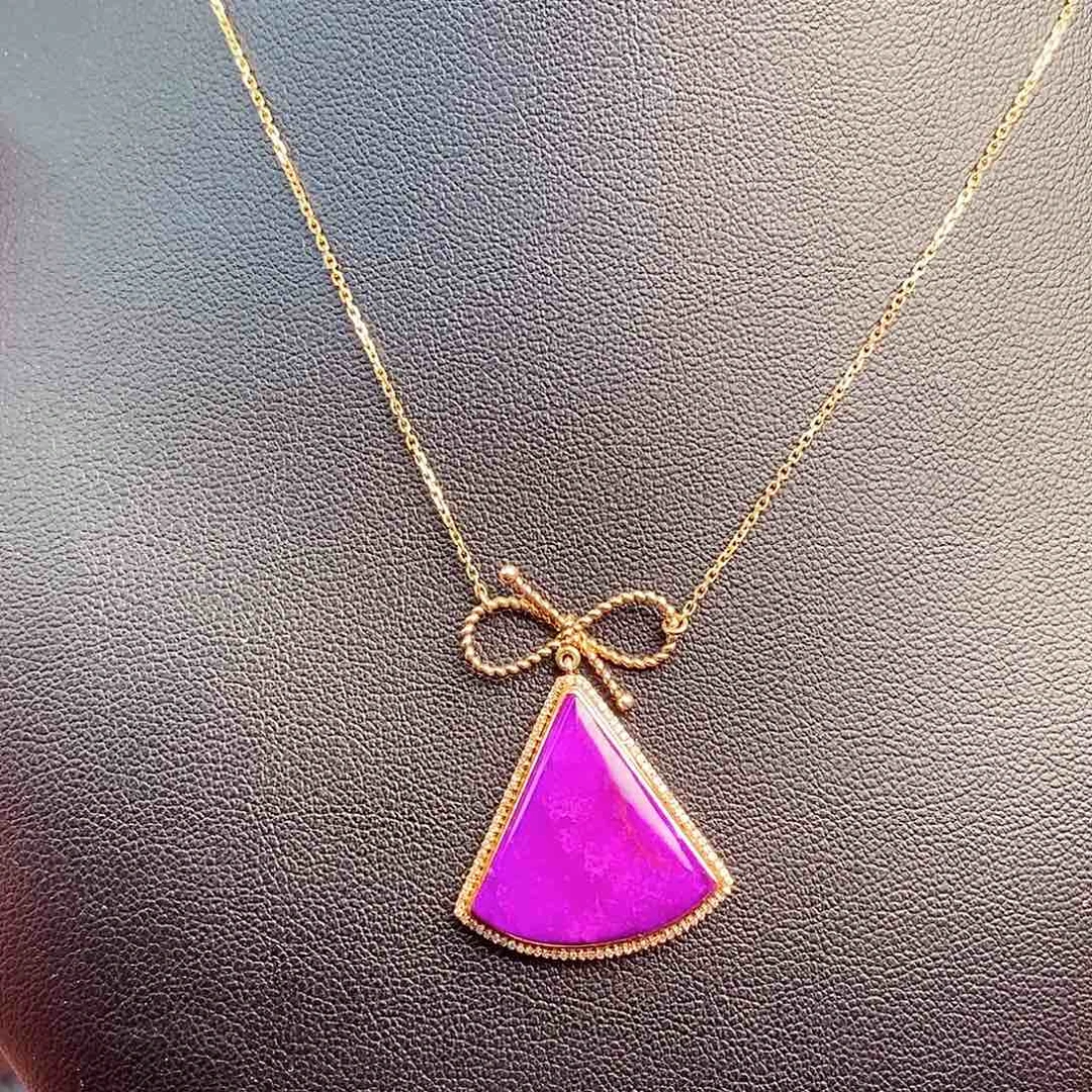 苏纪石（舒俱来）一体项链18K金镶嵌