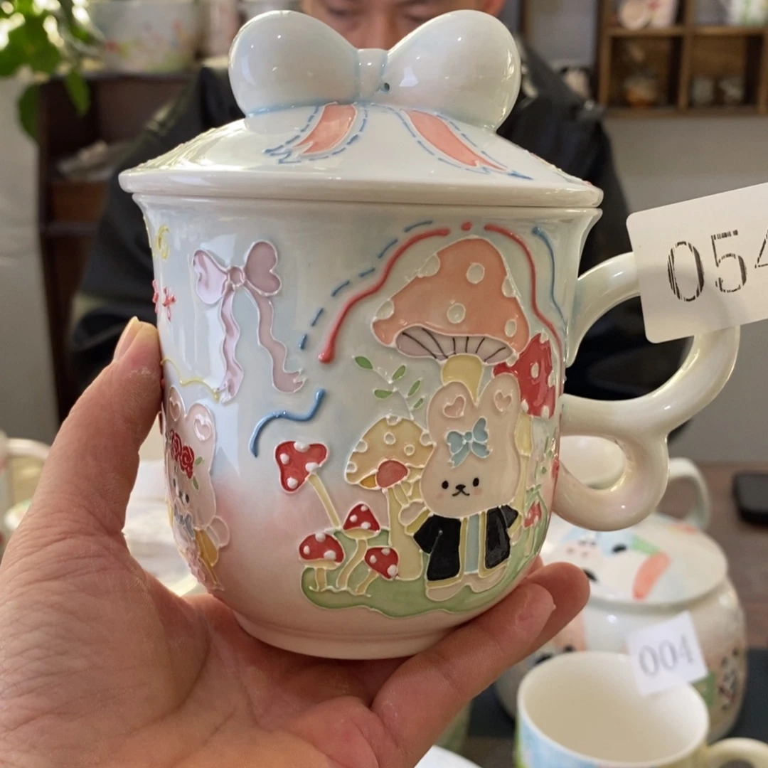 瓷片景德镇釉下彩手绘