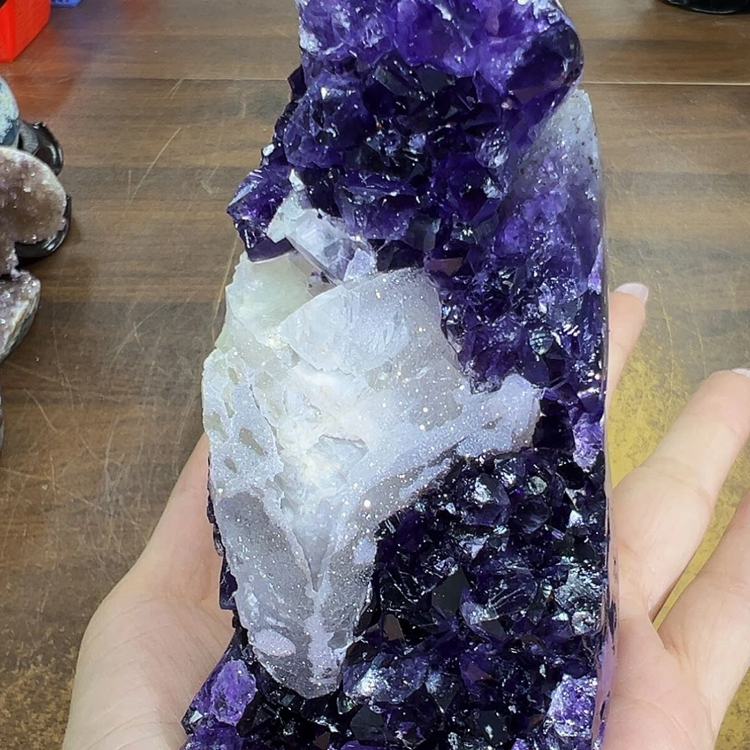 紫晶未镶嵌摆件福利