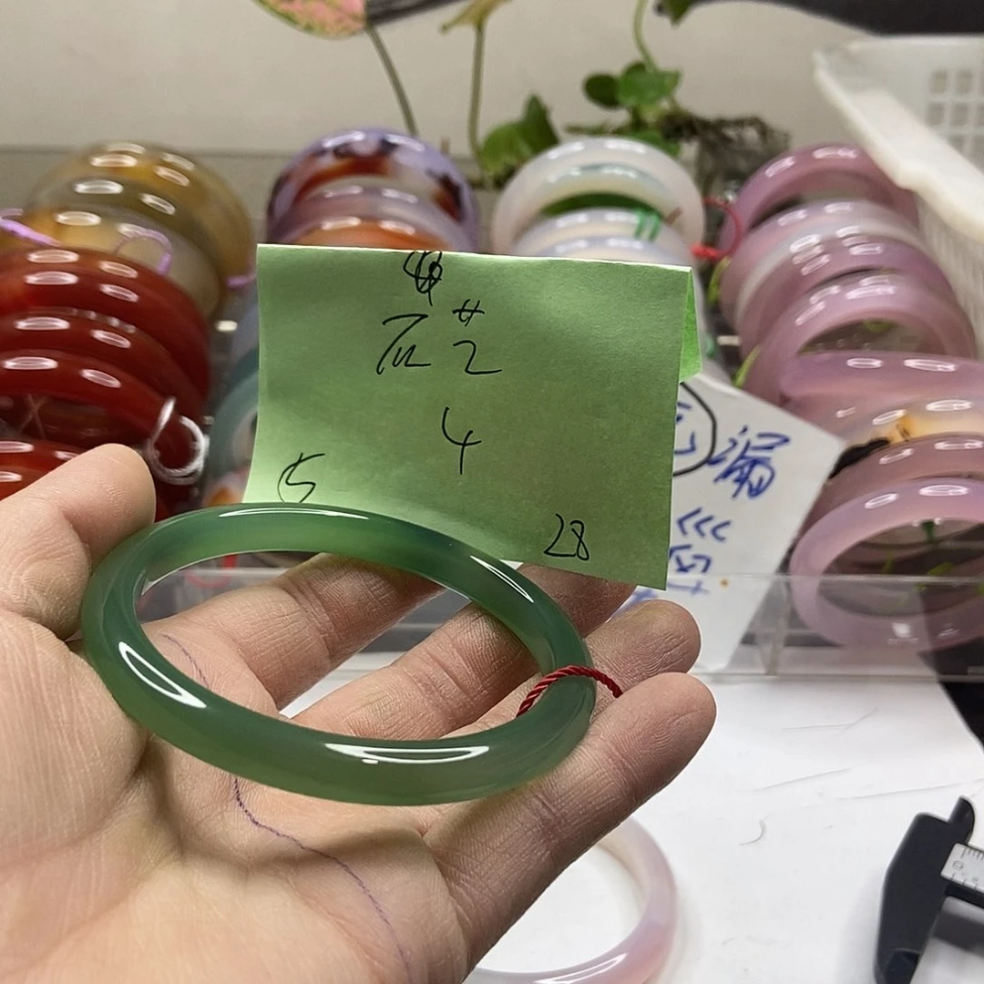 玛瑙/玉髓手镯未镶嵌石*4