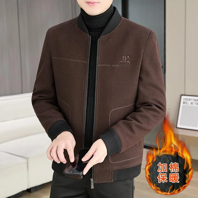 潮牌高档男装秋冬季新款流行爆款夹克外套男士保暖棒球领上衣男