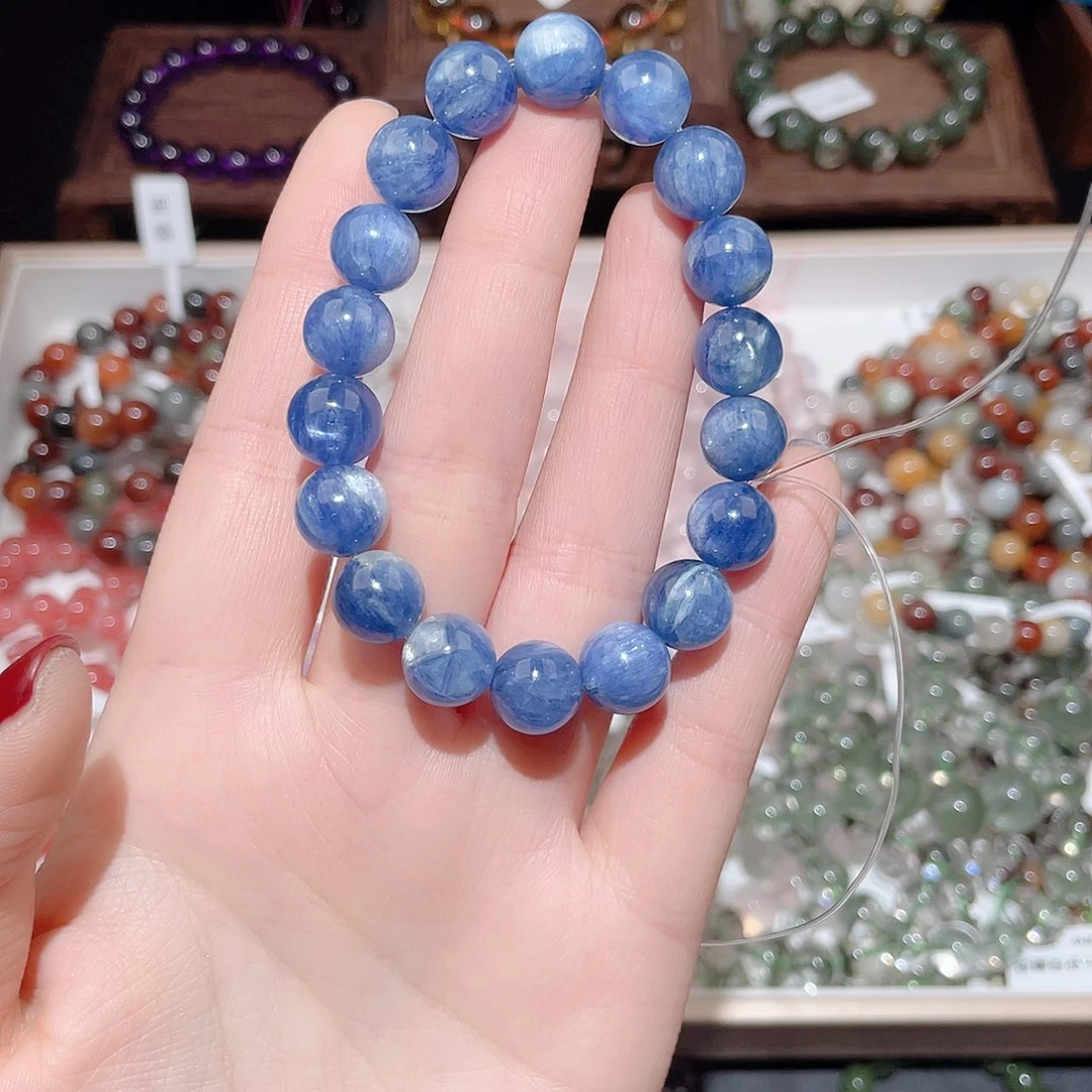 水晶手串未镶嵌蓝晶石