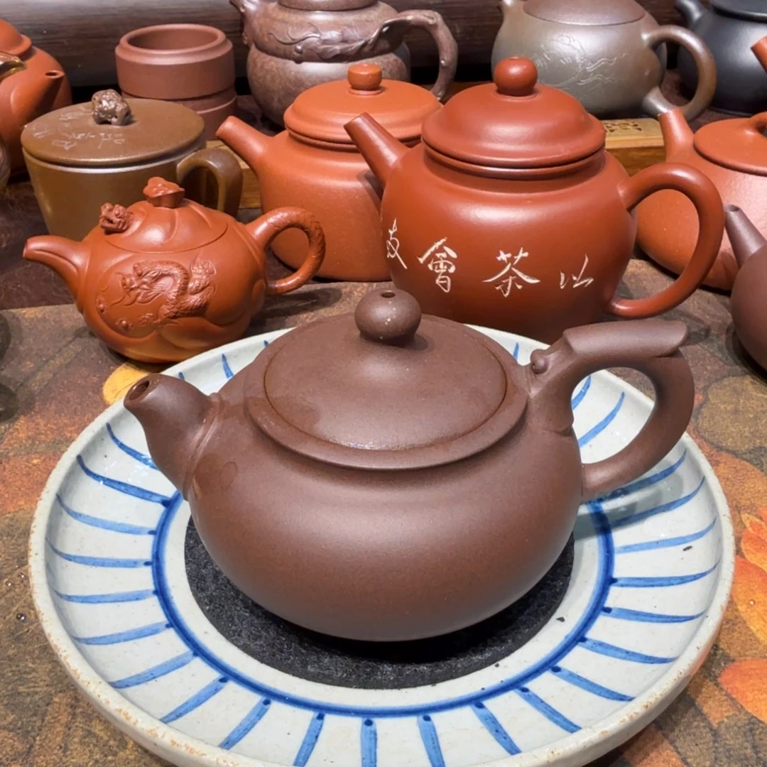 紫砂茶壶黑星土紫砂壶