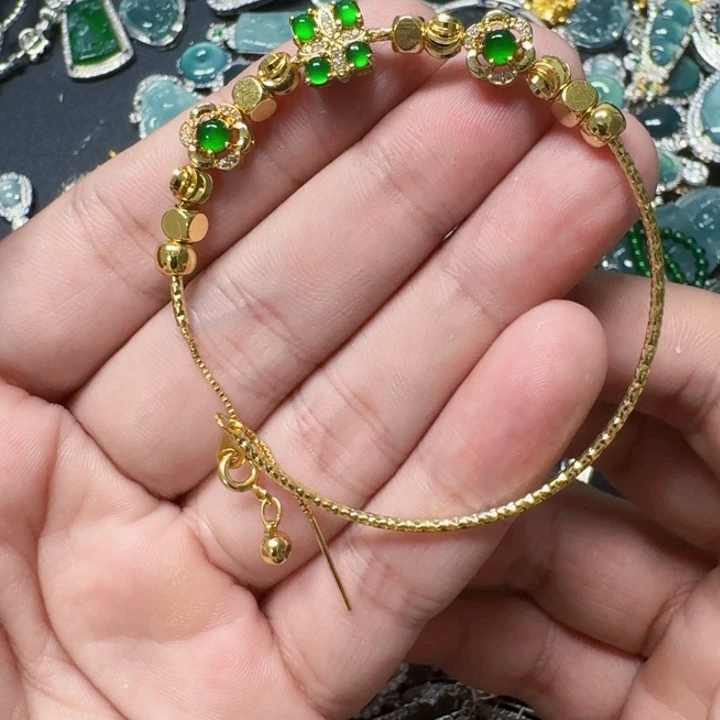 翡翠未镶嵌项链天然A货翡翠放漏