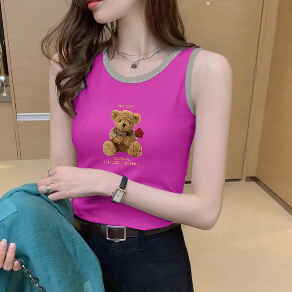 纯棉吊带背心女夏季内搭外穿宽松显瘦时尚白色无袖打底衫无袖上衣