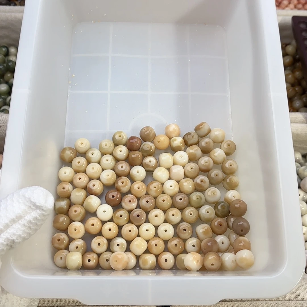 菩提根/象牙果手串牛奶玫瑰酥107颗打包价