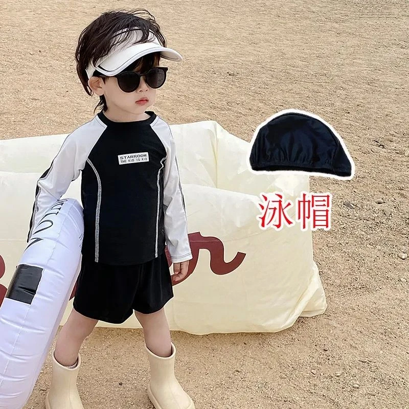 夏季男女儿童宝宝帅气泳装度假分体式泳衣潮流2025小女孩洋气裙子