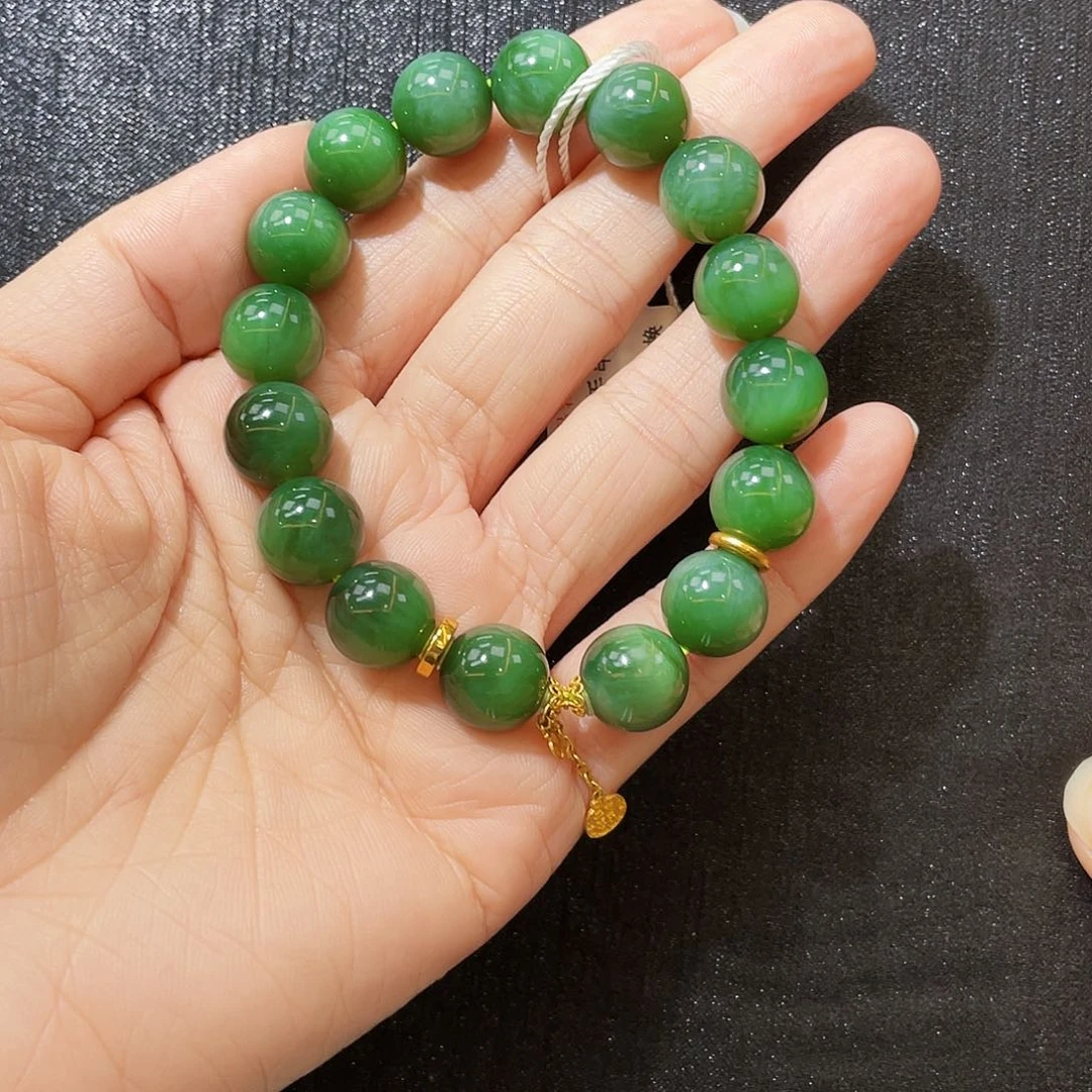 18K金镶嵌手串和田玉