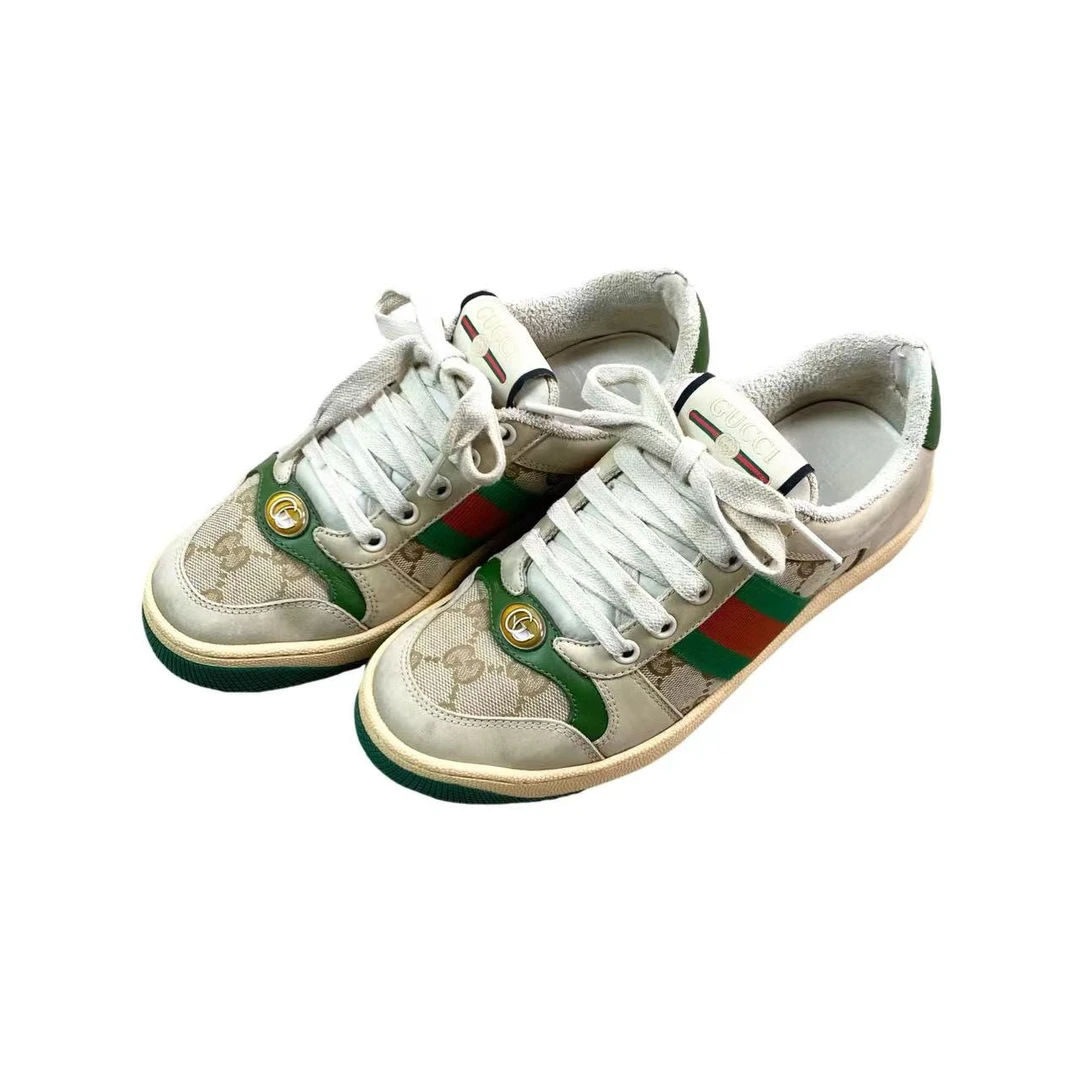 95新 GUCCI/古驰 aa一二一零 爆款脏脏鞋 35码 微瑕