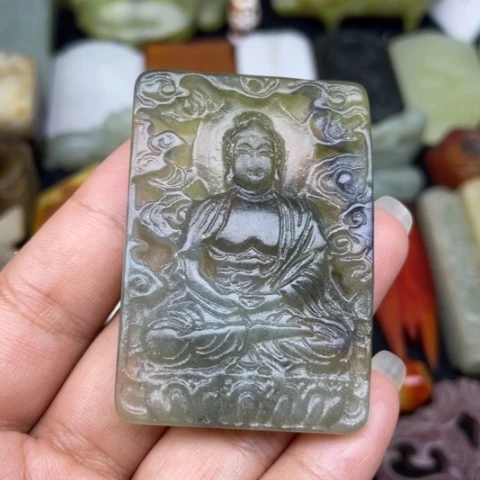 蛇纹石玉未镶嵌颈饰26