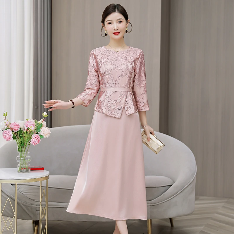 喜妈妈婚宴礼服2025新款年轻气质婆婆婚礼服丈母娘高端轻奢高级感