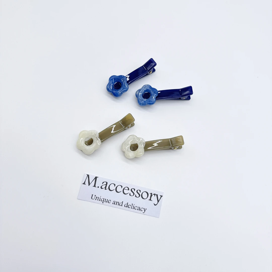 Mi33  花朵一字鸭嘴夹 Y66055O2-1