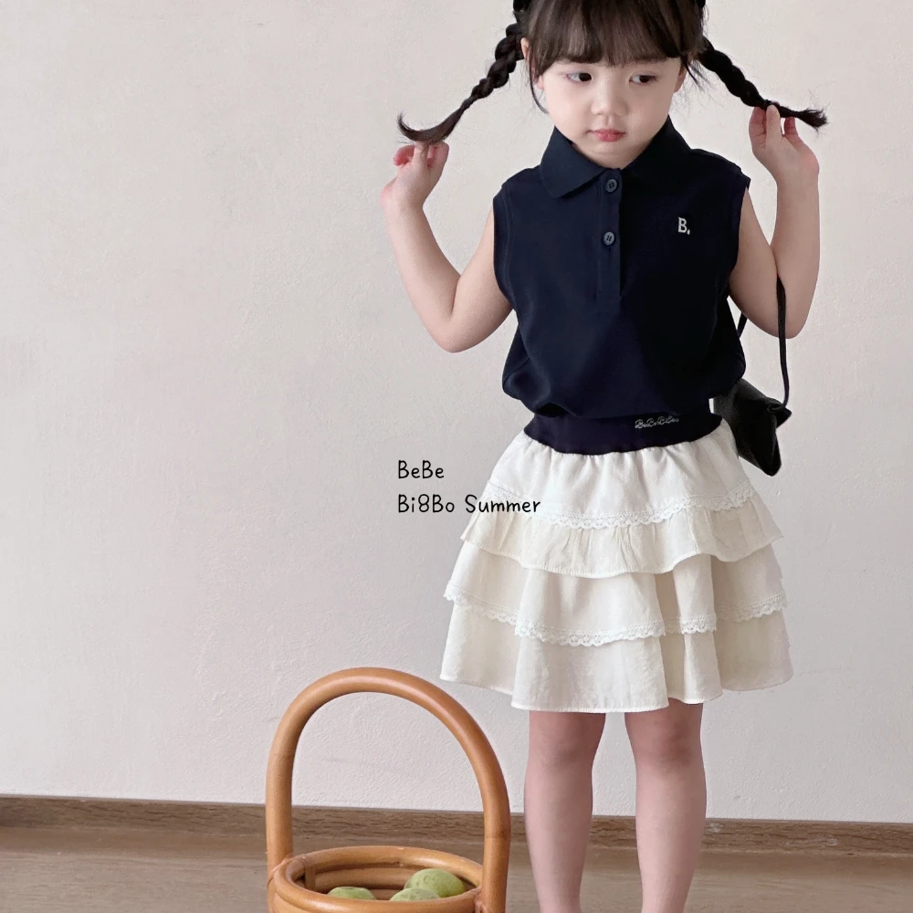 【交个朋友】bi8bo2025夏季新款女童韩版休闲POLO衫套装 31270