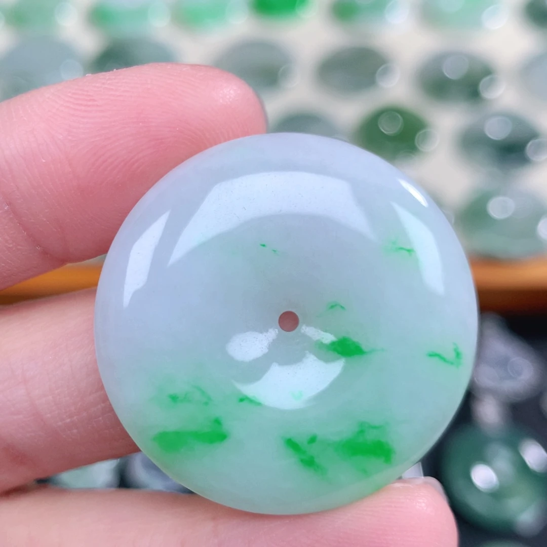 翡翠未镶嵌吊坠(不含链)32.2-5.5