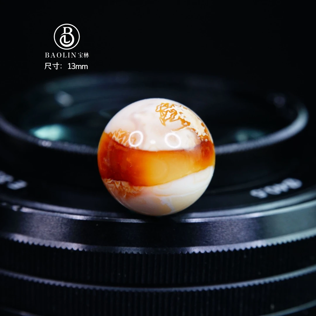 13mm紫红白彩沁妖孽蜜蜡圆珠单珠x   天然琥珀蜜蜡精品文玩配饰