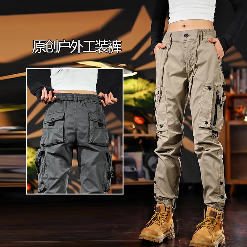 美式复古工装裤子男秋季2025新款机能猎装城市户外通勤休闲长裤男