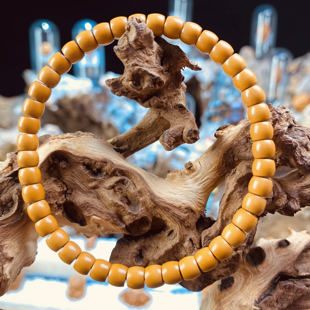 橄榄核核尖雕刻直切桶珠核桃手串单圈男女士文玩手链