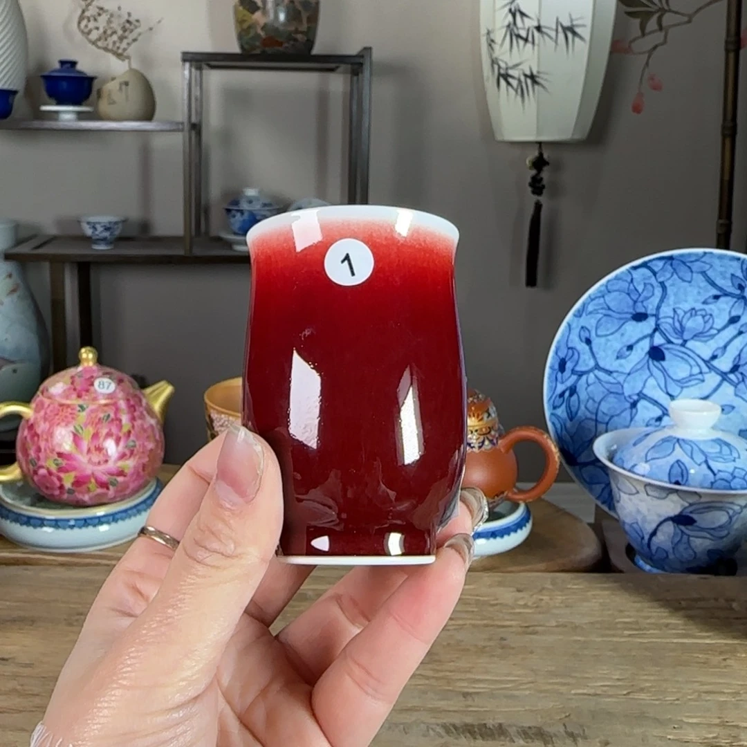 杯景德镇陶瓷柴烧多人