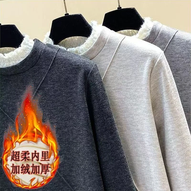 打底衫女大码秋季新款胖妹妹时尚蕾丝花边半高领德绒内搭上衣 033