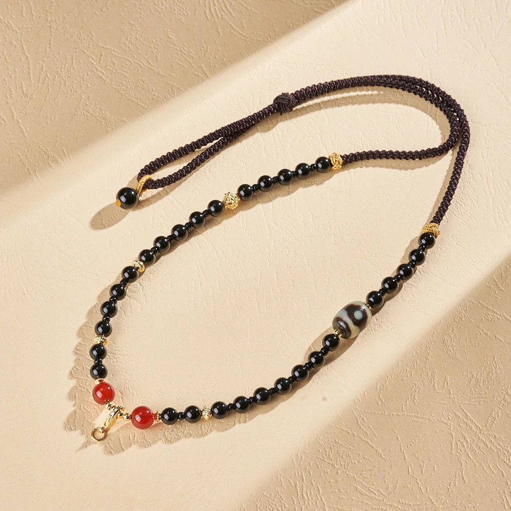 云丹拉姆丨牙黄坛城三眼天珠万能链多样性发其一