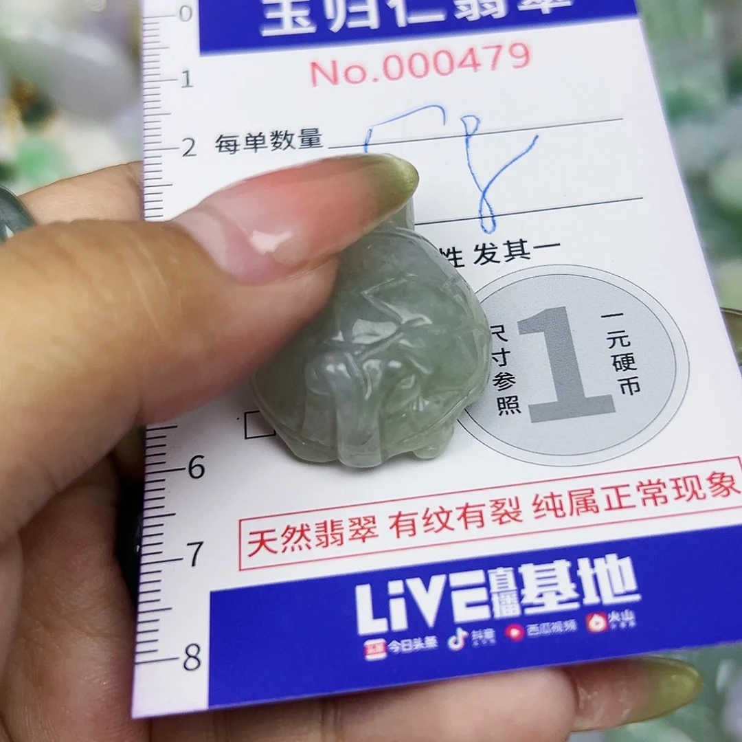 翡翠未镶嵌吊坠(不含链)Qq
