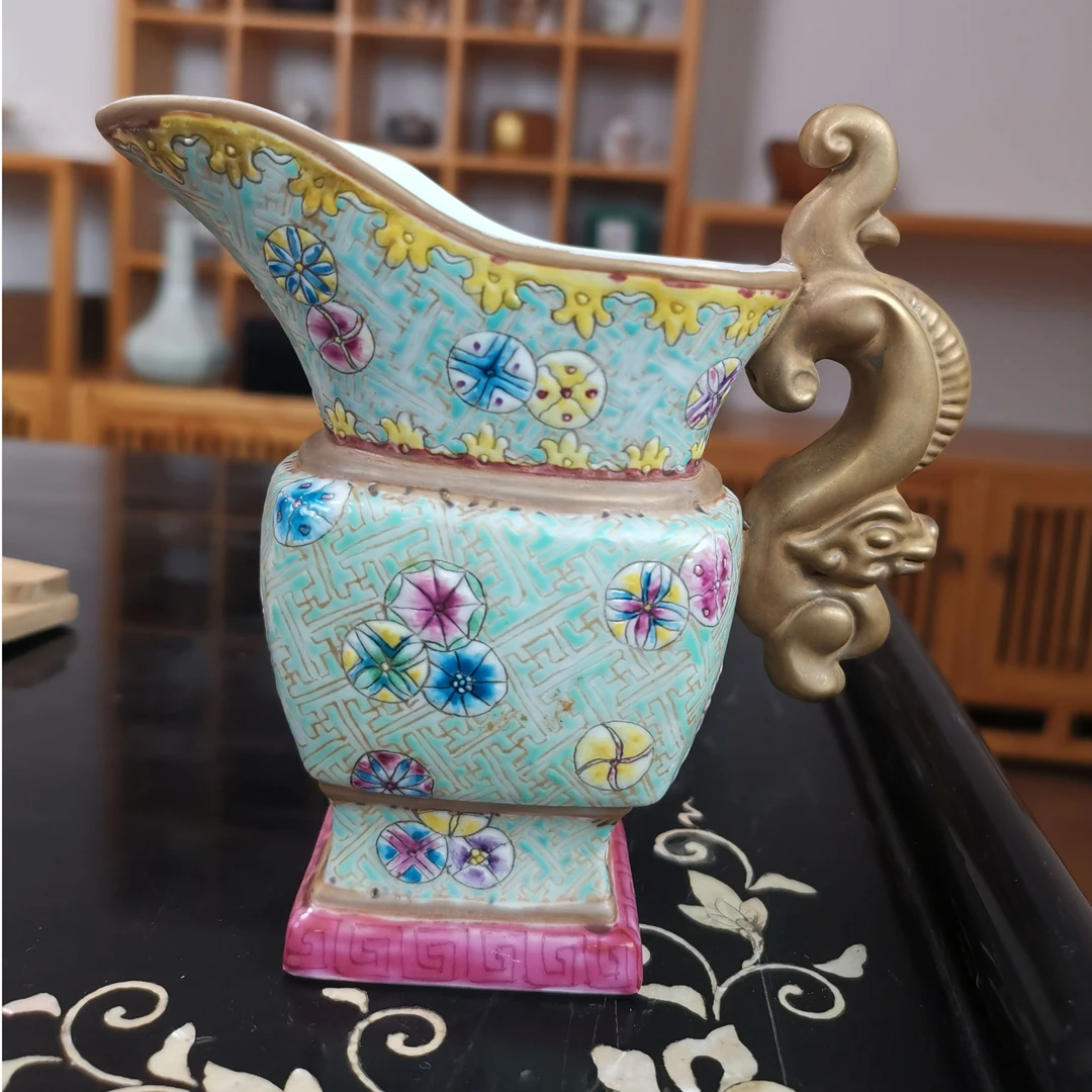 回流开片陶瓷单龙尊赏瓶