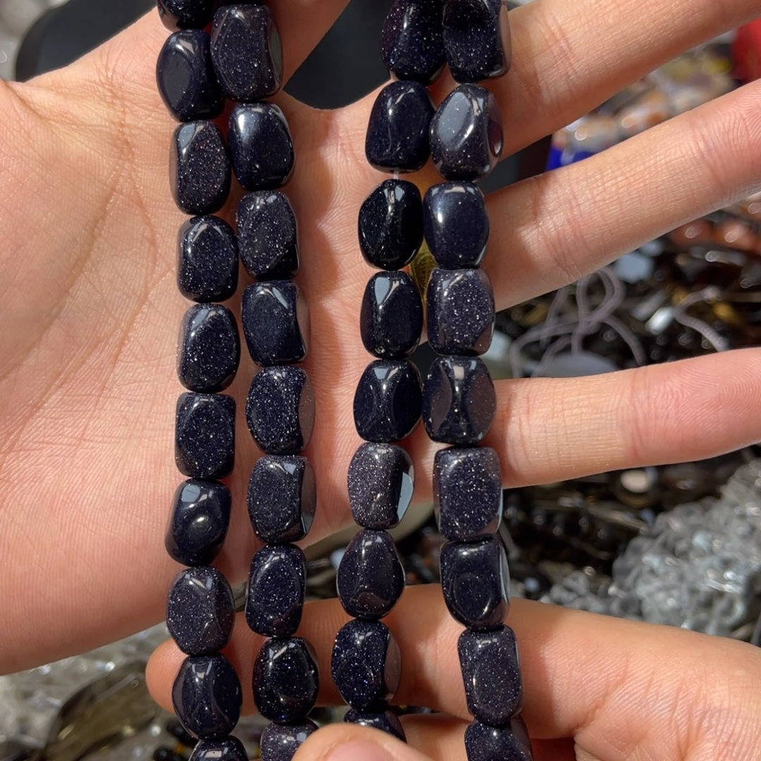 手链烟晶银S925镶嵌卡9➕蓝纱石随形