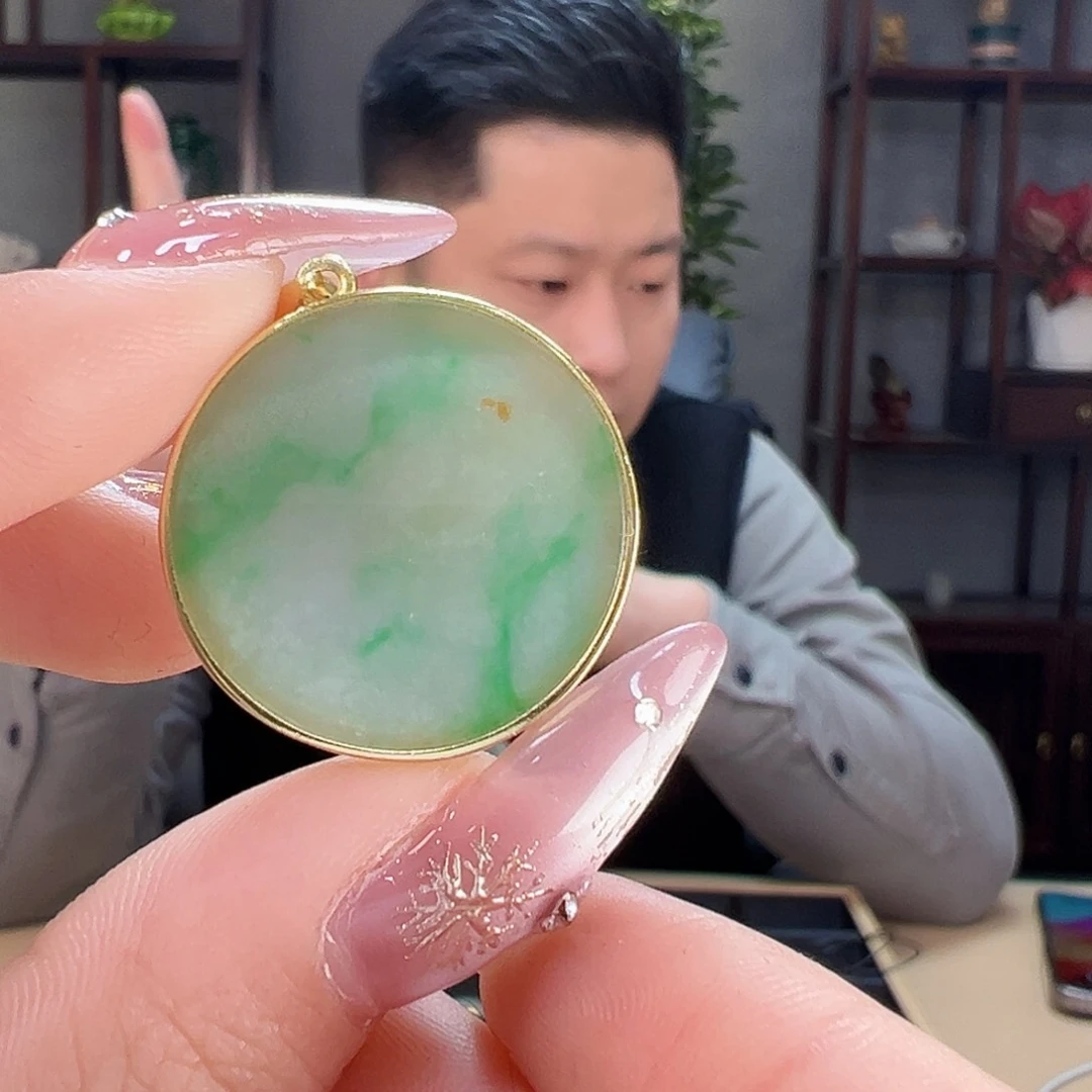 翡翠吊坠(不含链)银S925镶嵌吊坠4