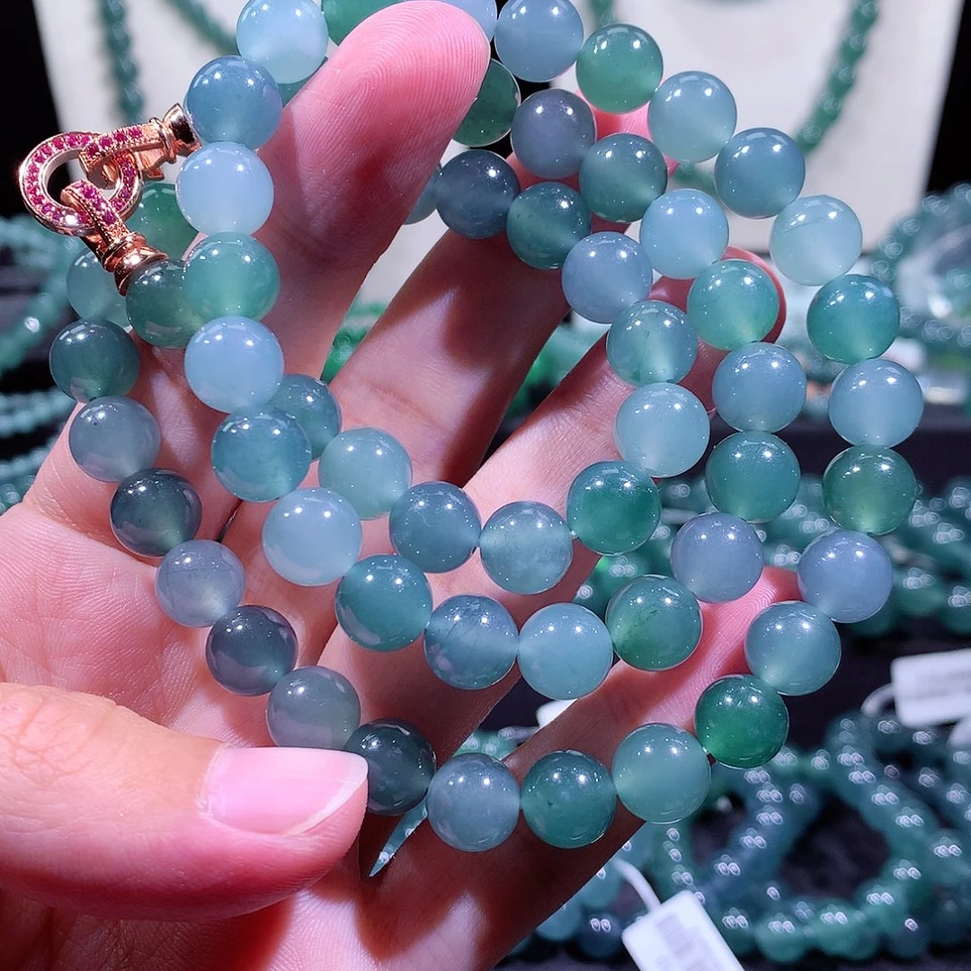 翡翠未镶嵌手链天然a货翡翠手串9.8